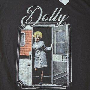 Dolly Parton Trailer T-Shirt 2XL Unisex Black Cotton NEW WITH TAG